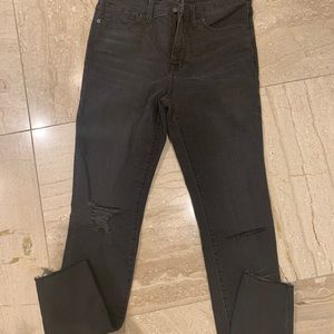 Madewell 9'' High Rise Black Sea Jeans